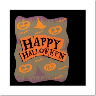 Happy Halloween Jack O Lantern Posters and Art